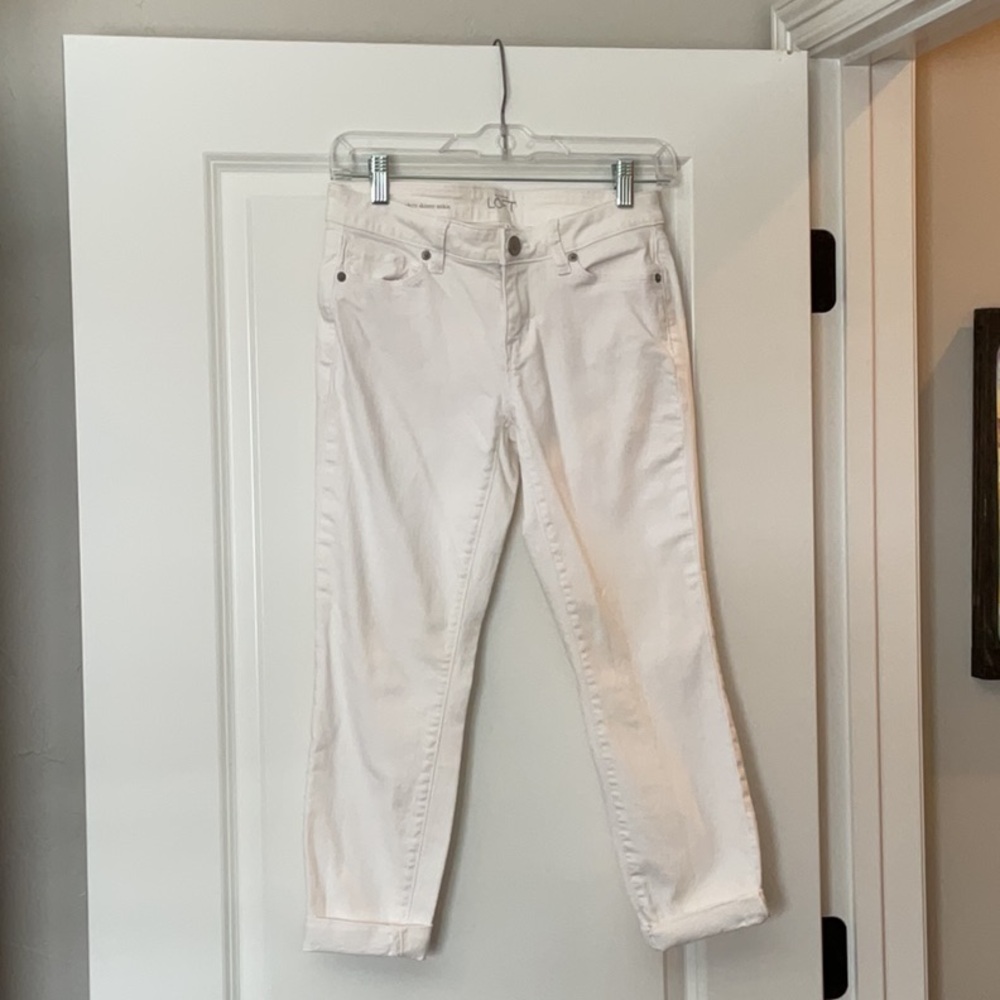 Ann Taylor Modern Skinny Ankle Women's White Jeans